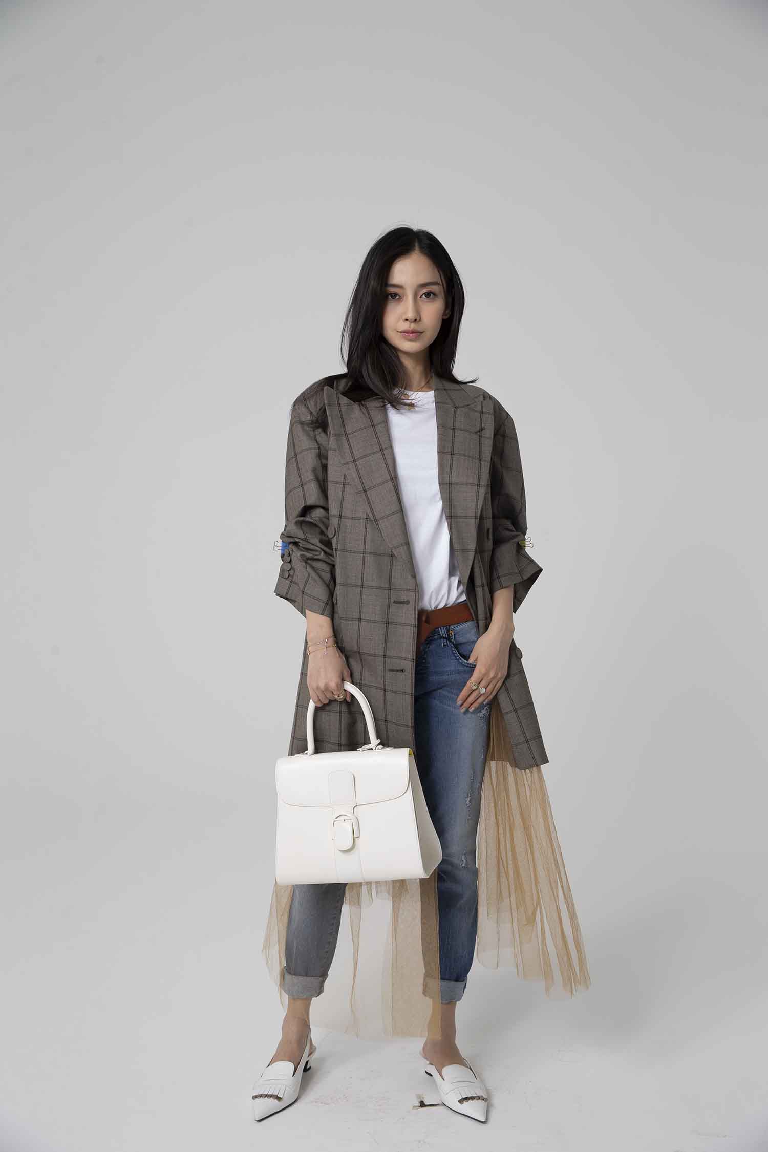 【CR2原图 26张/628M】杨颖 格子呢大衣