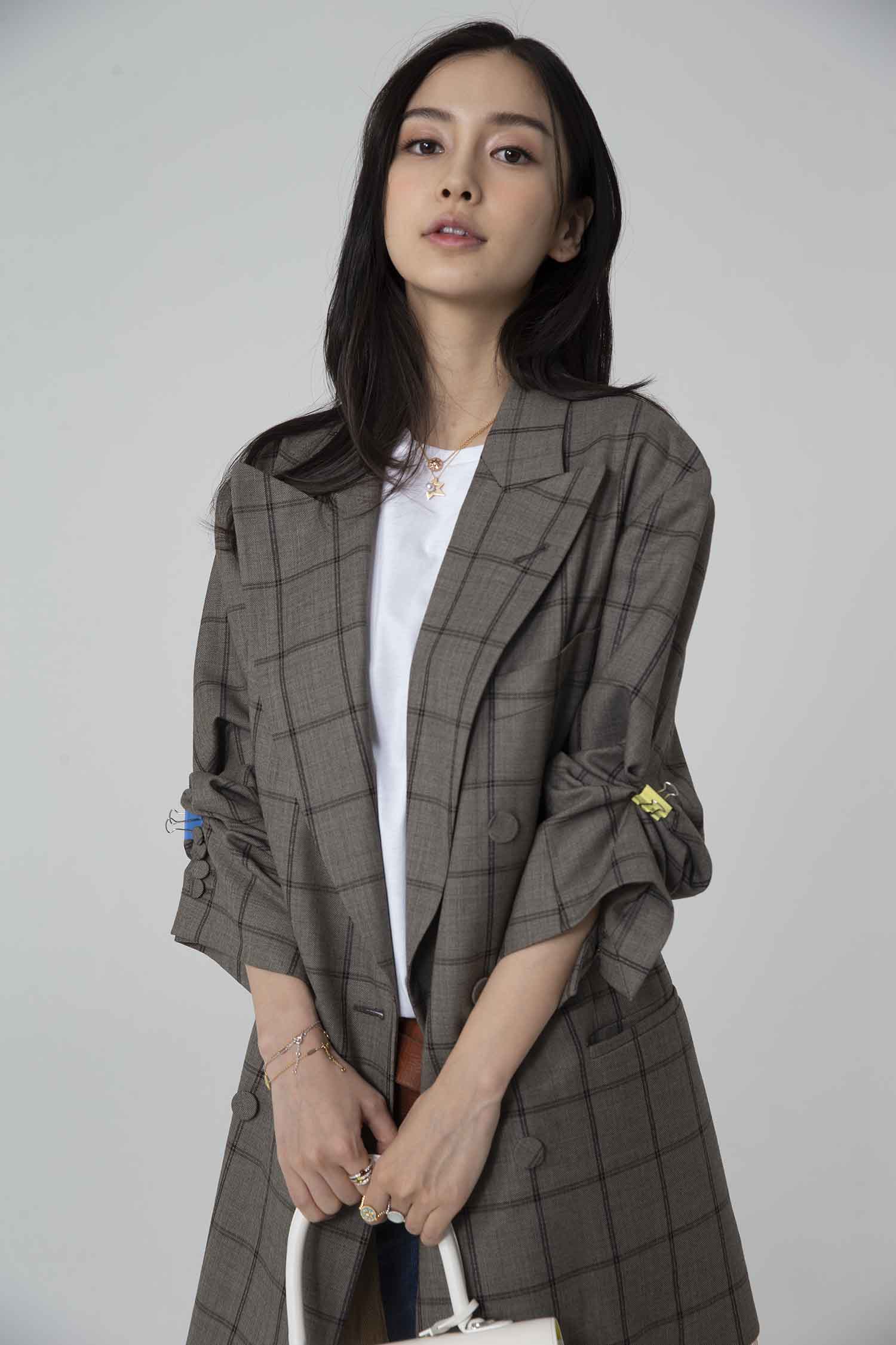 【CR2原图 26张/628M】杨颖 格子呢大衣
