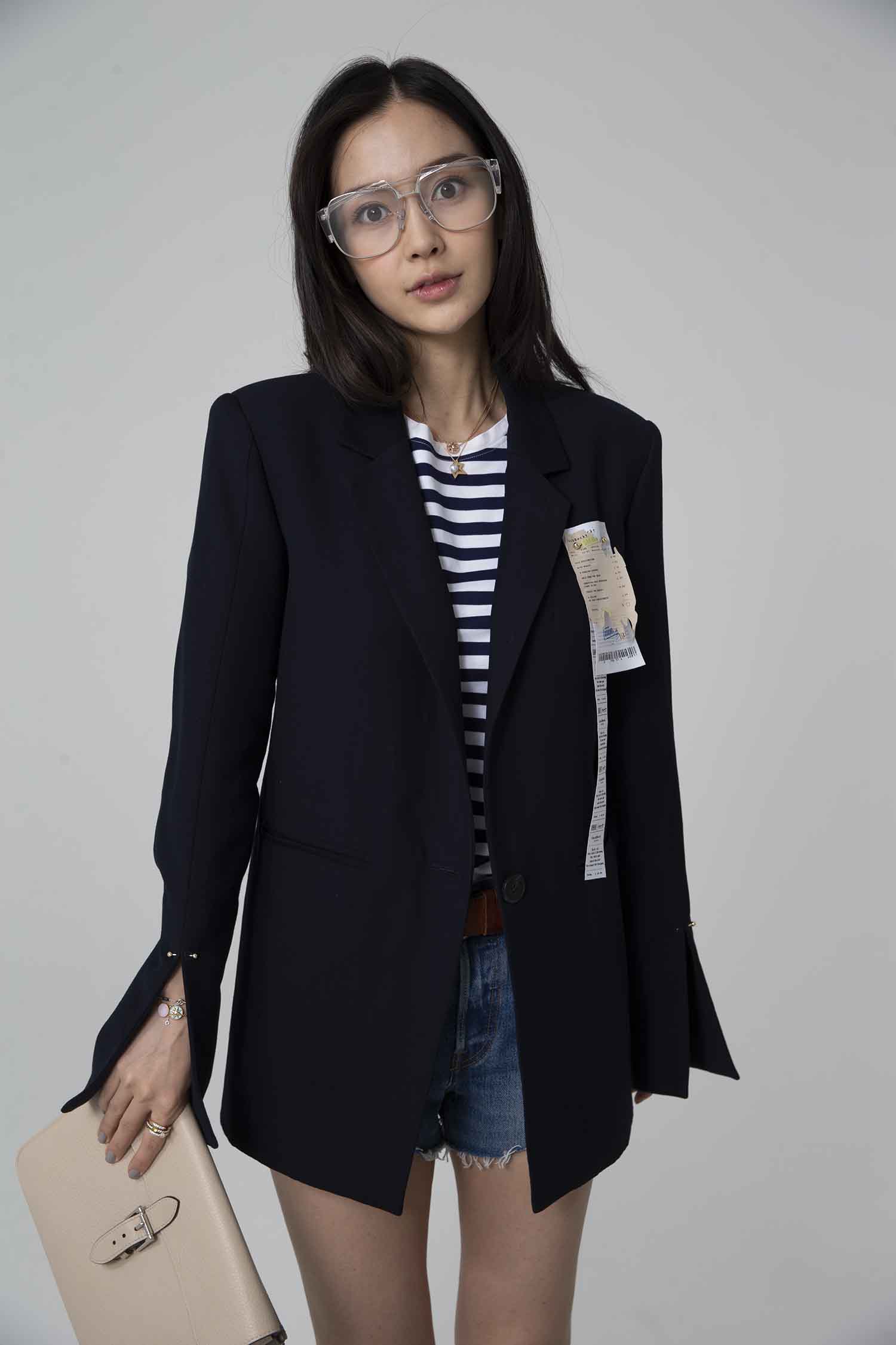 【CR2原图 25张/535M】杨颖 藏青色休闲西装