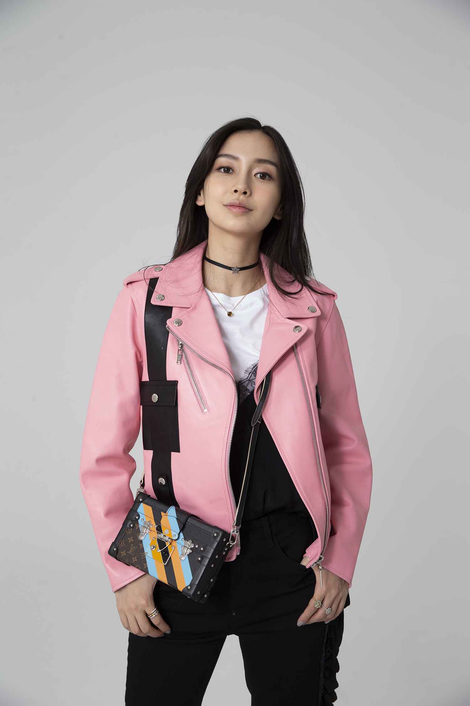 【CR2原图 22张/478M】杨颖 粉色皮衣