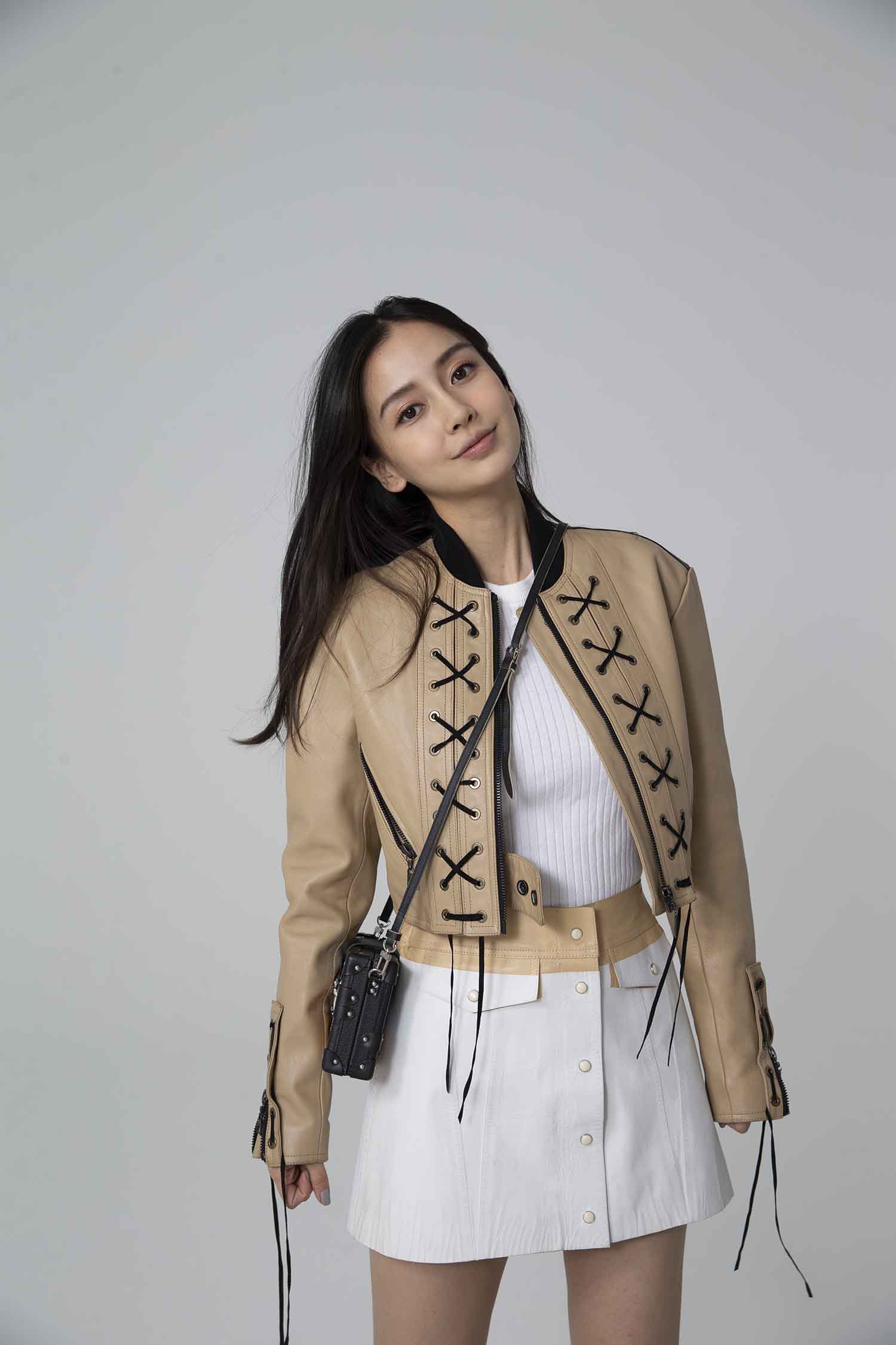 【CR2原图 18张/391M】杨颖 卡其色皮衣