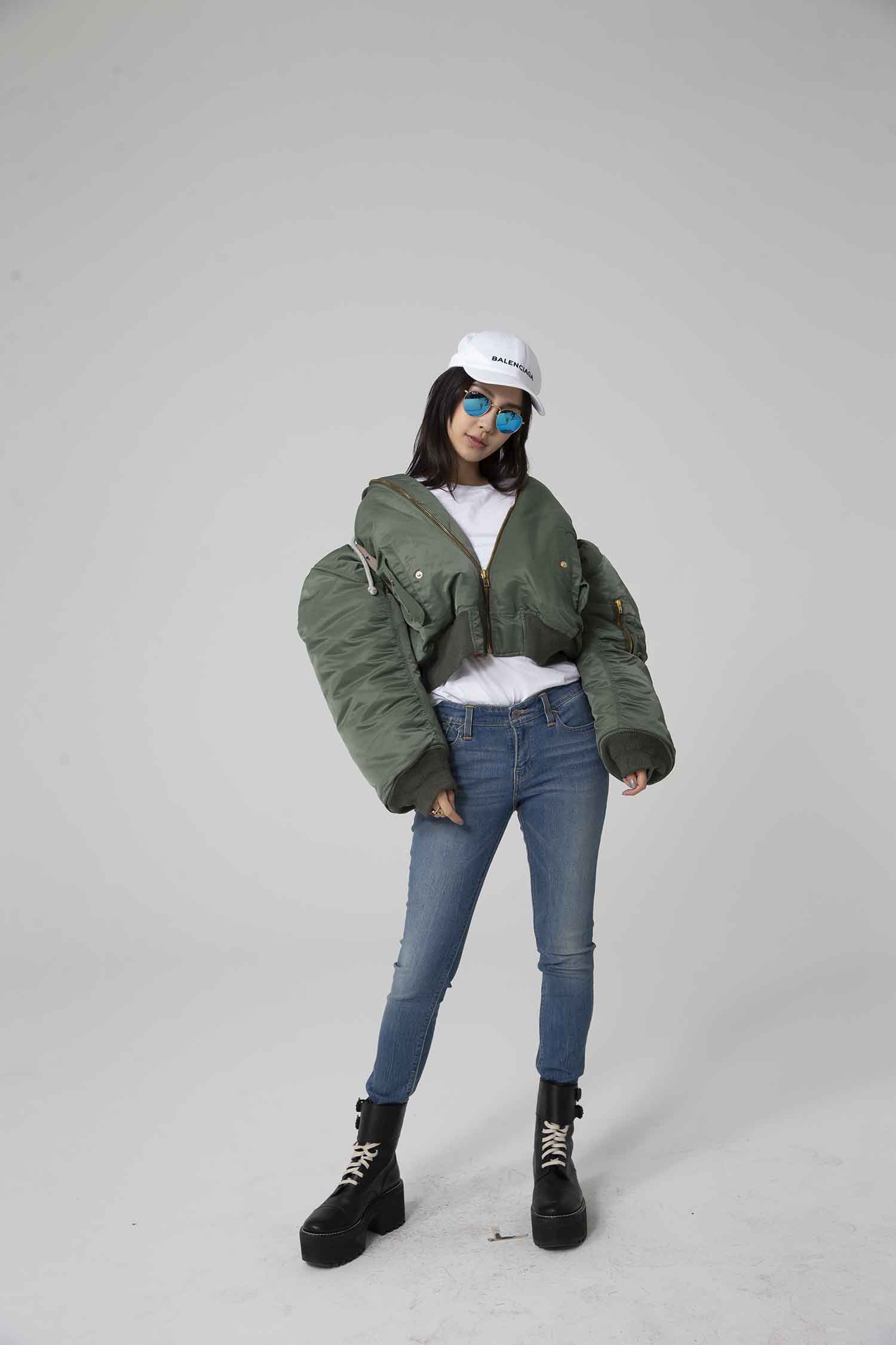 【CR2原图 30张/661M】杨颖 绿色羽绒服