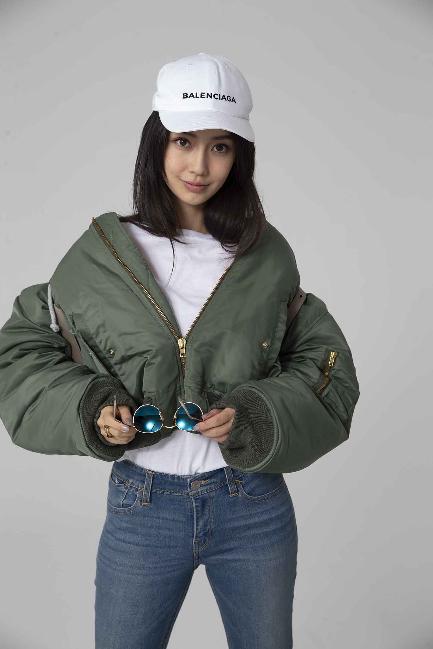 【CR2原图 30张/661M】杨颖 绿色羽绒服