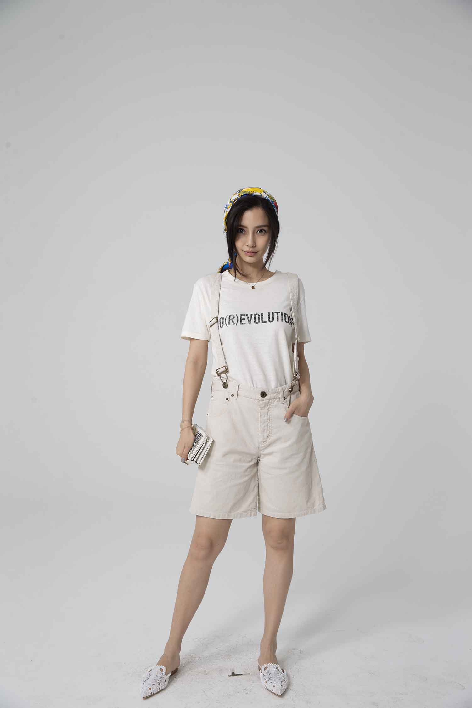 【CR2原图 37张/836M】杨颖 米色背带裤