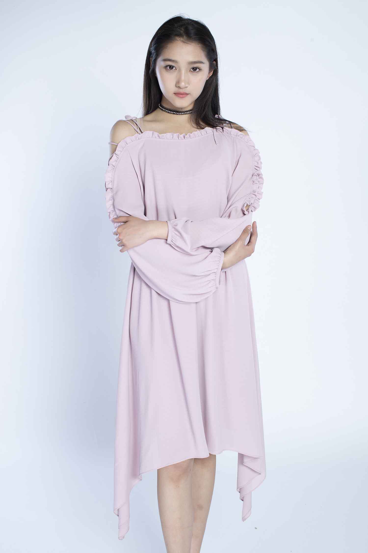 【CR2原图 26张/626m】关晓彤 粉色吊带裙