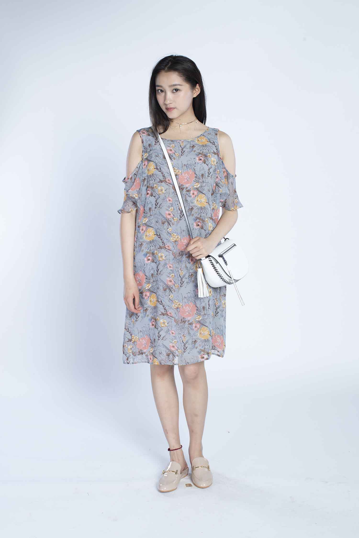 【CR2原图 23张/535m】关晓彤 碎花路肩裙