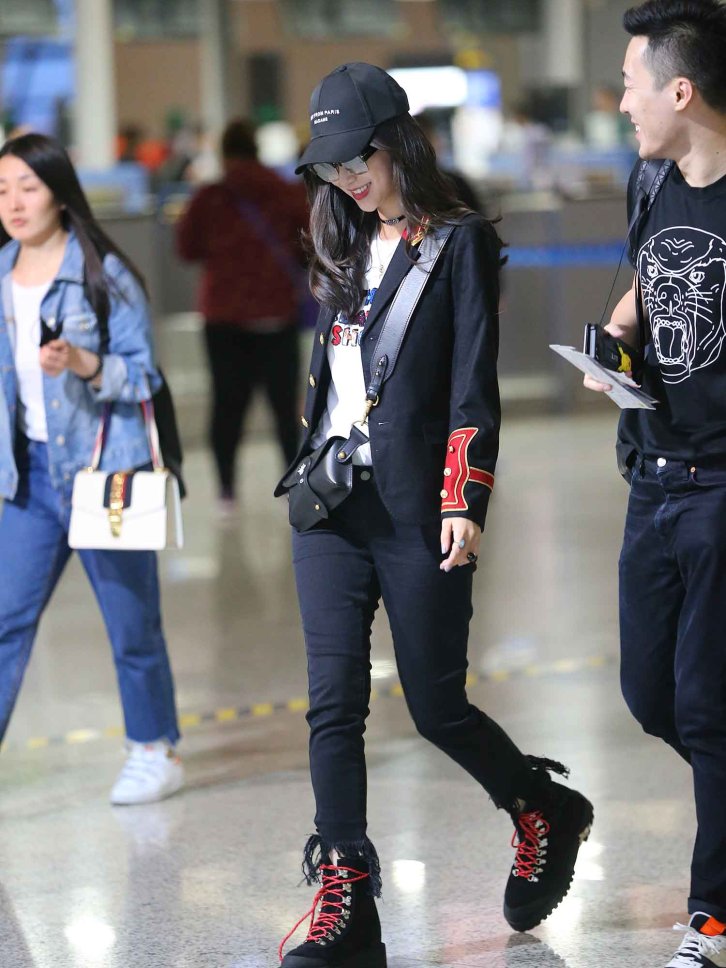 【189张/1.56G】杨颖 机场跟拍