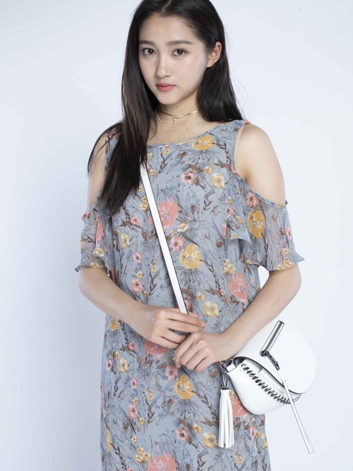 【CR2原图 23张/535m】关晓彤 碎花路肩裙